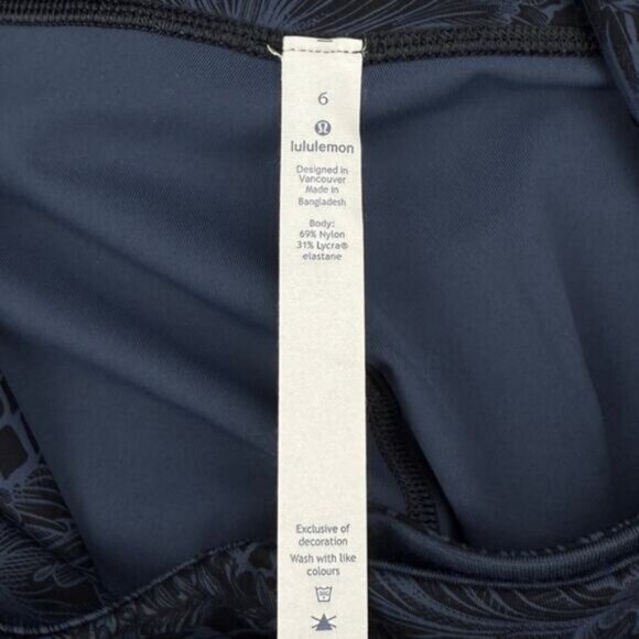 Lululemon Wunder Under Low-Rise Tight 28" Nouveau Mach Blue Black Size 6 - Picture 7 of 10